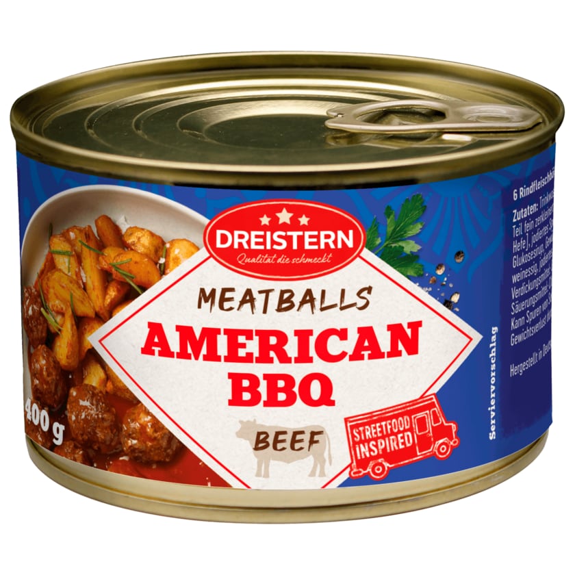 Dreistern Meatballs American BBQ Beef 400g